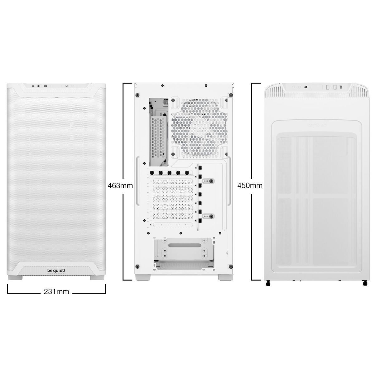 Be Quiet Pure Base 501 LX Gaming Midi Tower Κουτί Υπολογιστή με Πλαϊνό Παράθυρο και RGB Φωτισμό Λευκό - Image 5