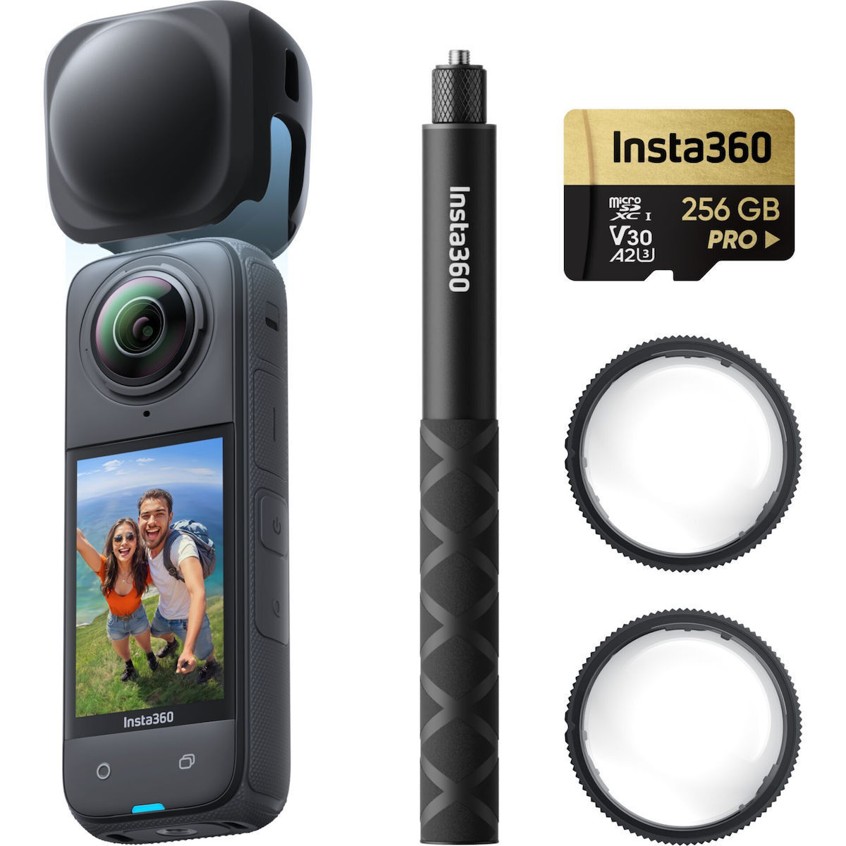 Insta360 X4 Action Camera 8K Λήψης 360° Υποβρύχια με Οθόνη Αφής 2.5" και Wi-Fi Μαύρη