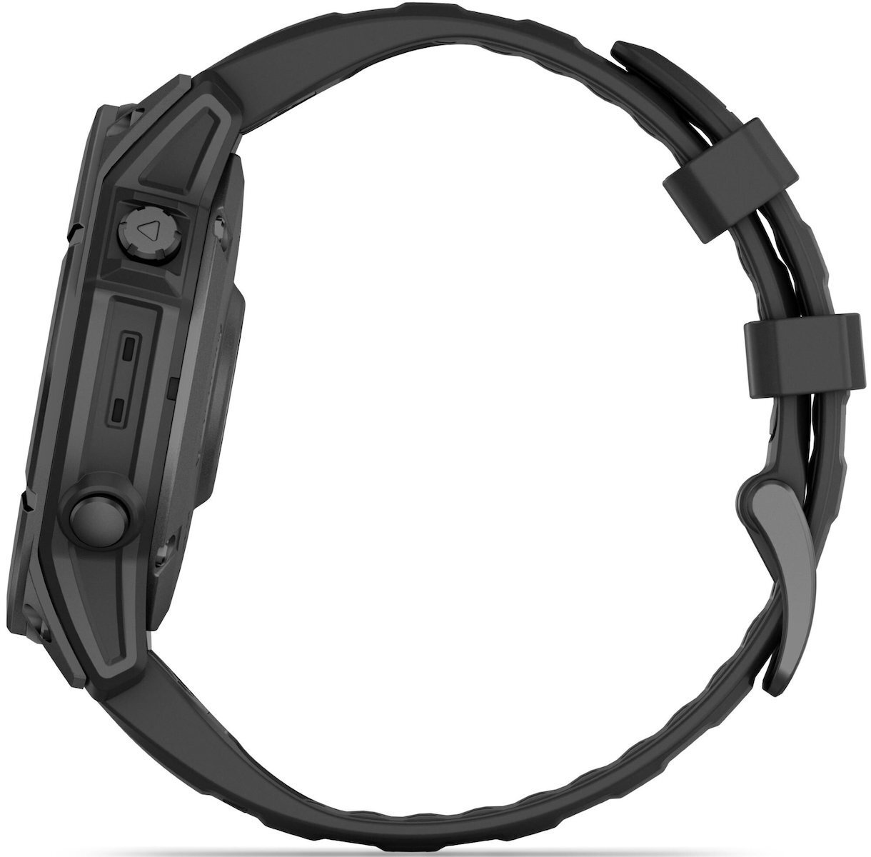 Garmin Fenix E Stainless Steel 47mm Αδιάβροχο Smartwatch με Παλμογράφο (Slate Grey Steel with Black Silicone Band) - Image 5