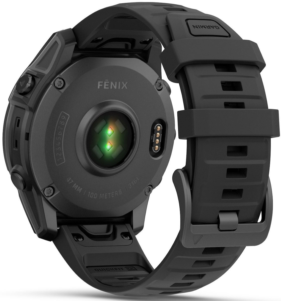 Garmin Fenix E Stainless Steel 47mm Αδιάβροχο Smartwatch με Παλμογράφο (Slate Grey Steel with Black Silicone Band) - Image 6