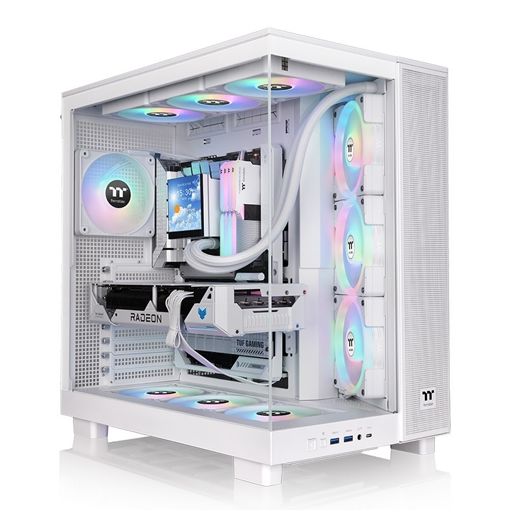 Thermaltake View 380 XL TG ARGB Gaming Midi Tower Κουτί Υπολογιστή με Πλαϊνό Παράθυρο Snow White - Image 2