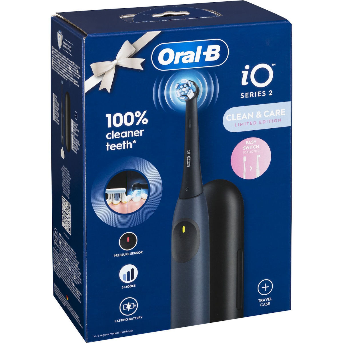Oral-B iO Series 2 Ηλεκτρική Οδοντόβουρτσα με Αισθητήρα Πίεσης και Θήκη Ταξιδίου Μαύρη - Image 3
