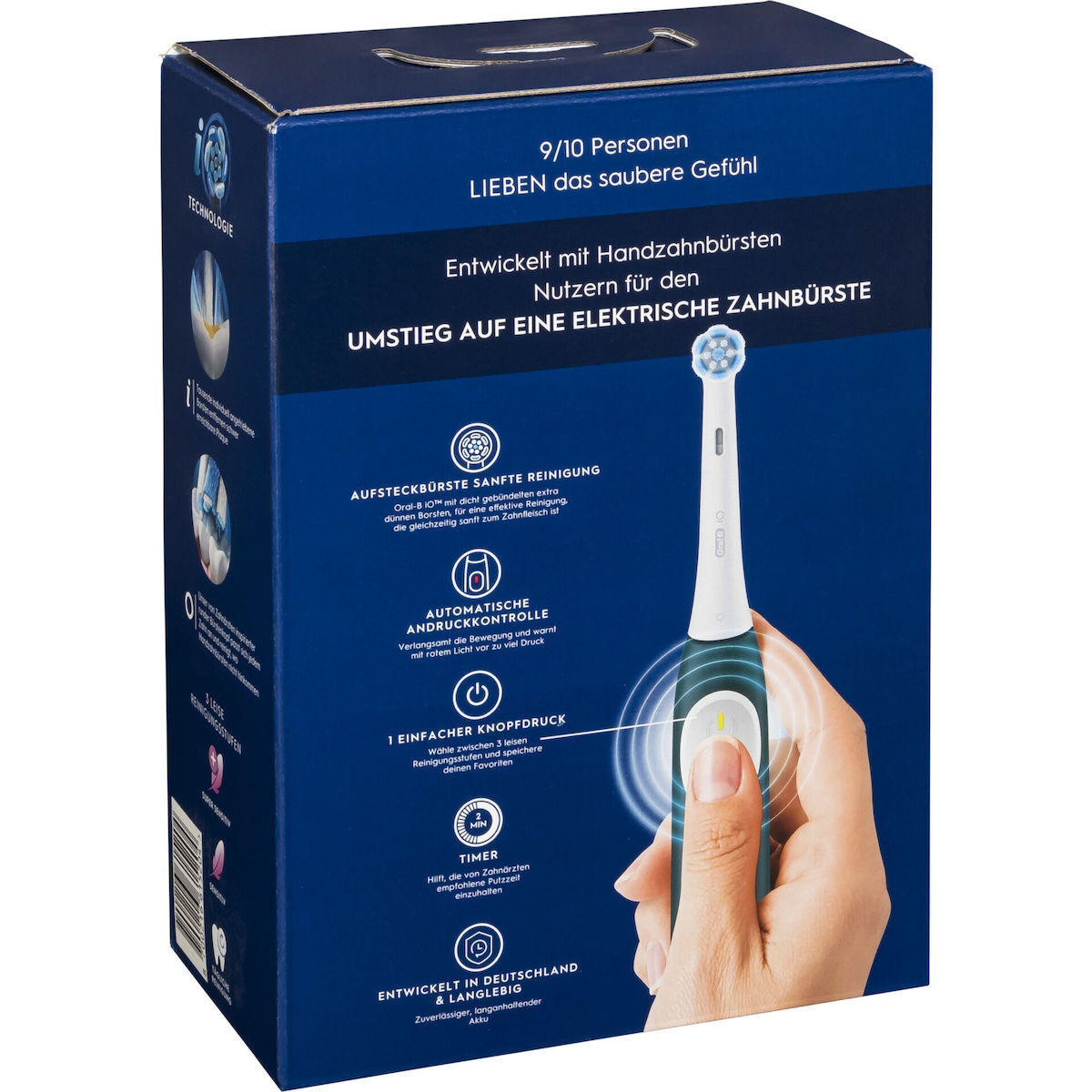 Oral-B iO Series 2 Ηλεκτρική Οδοντόβουρτσα με Αισθητήρα Πίεσης και Θήκη Ταξιδίου Forest Green - Image 3