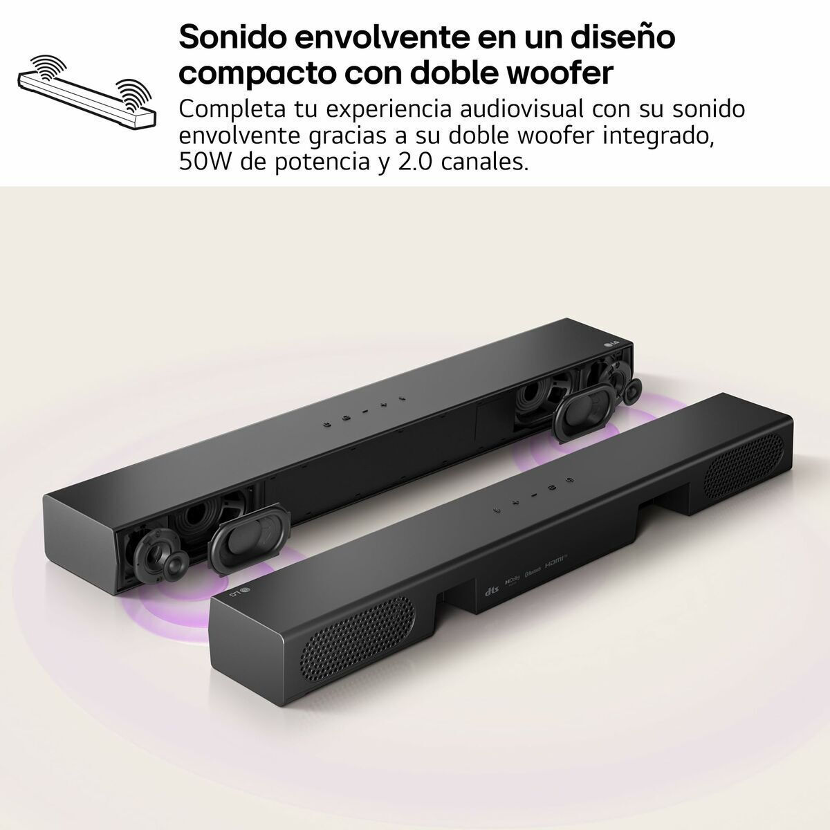 LG S20A Soundbar 2.0 Bluetooth και HDMI 50W Μαύρο - Image 4