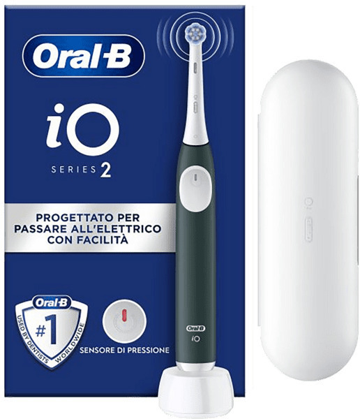 Oral-B iO Series 2 Ηλεκτρική Οδοντόβουρτσα με Αισθητήρα Πίεσης και Θήκη Ταξιδίου Forest Green - Image 4