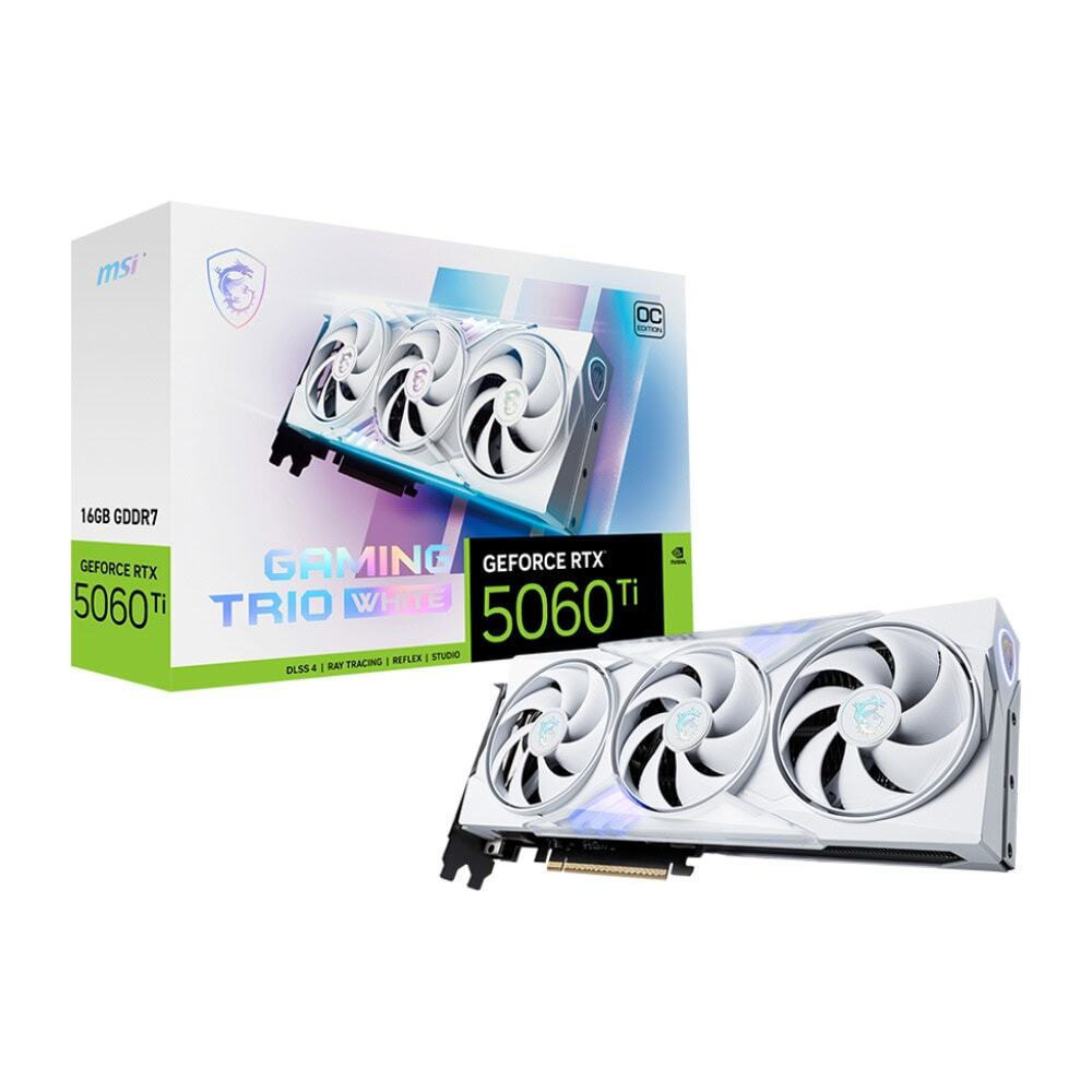 MSI GeForce RTX 5060 Ti 16GB GDDR7 Gaming Trio OC White Κάρτα Γραφικών V535-025R