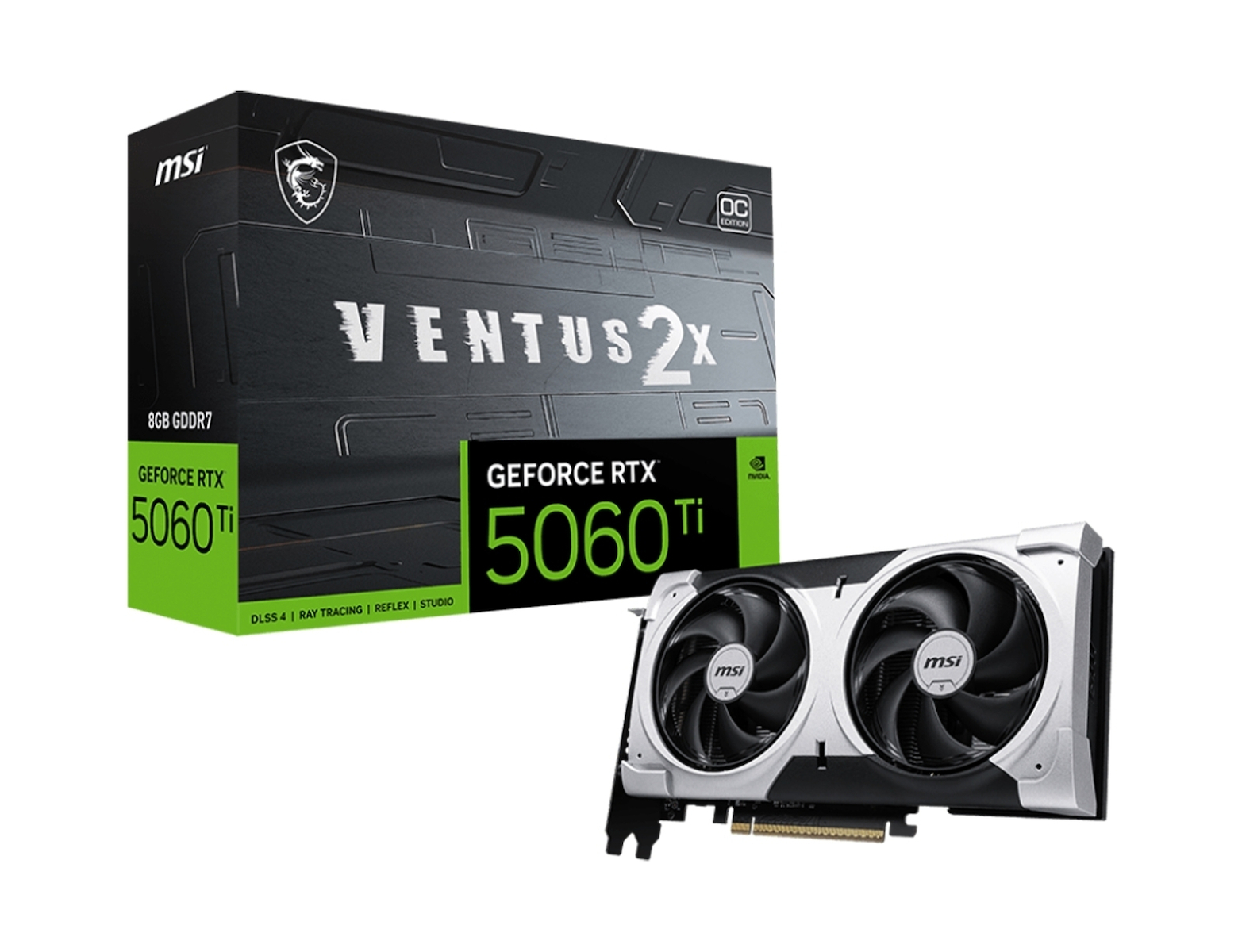 MSI GeForce RTX 5060 Ti 8GB GDDR7 Ventus 2X OC Plus Κάρτα Γραφικών V536-001R