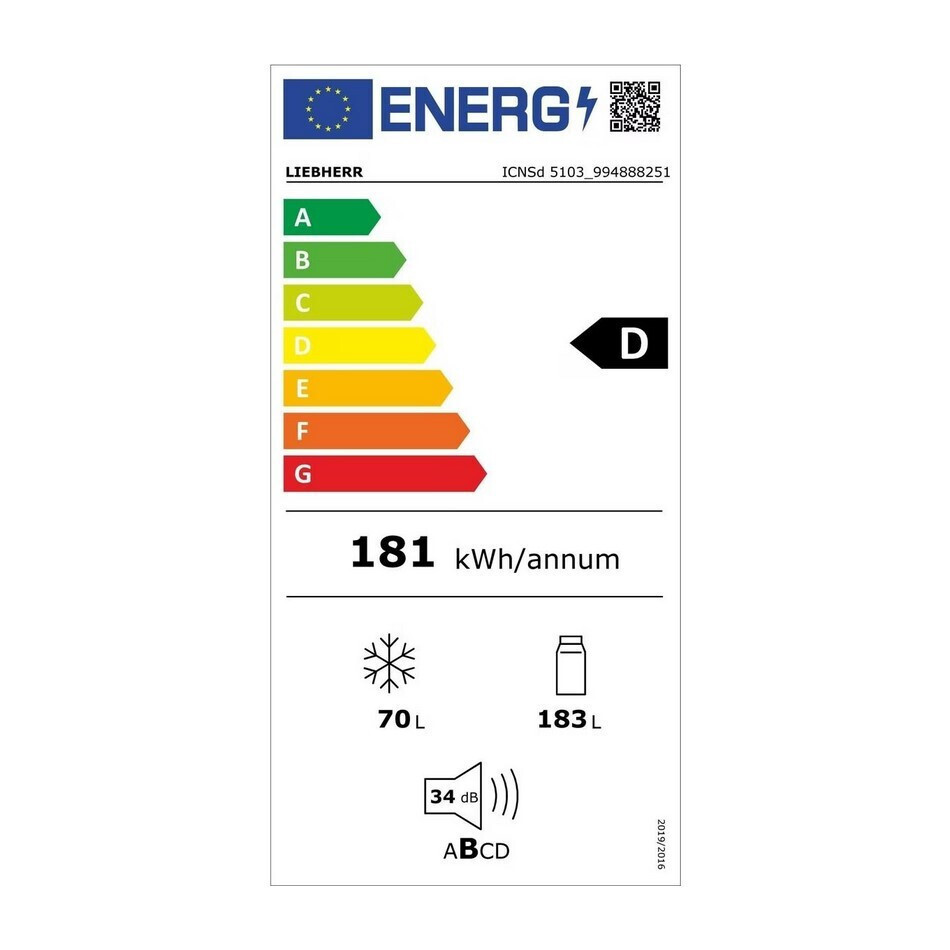 Liebherr Ψυγειοκαταψύκτης 253lt NoFrost Υ177.2xΠ56xΒ55εκ. Λευκός ICNSd 5103 - Image 3
