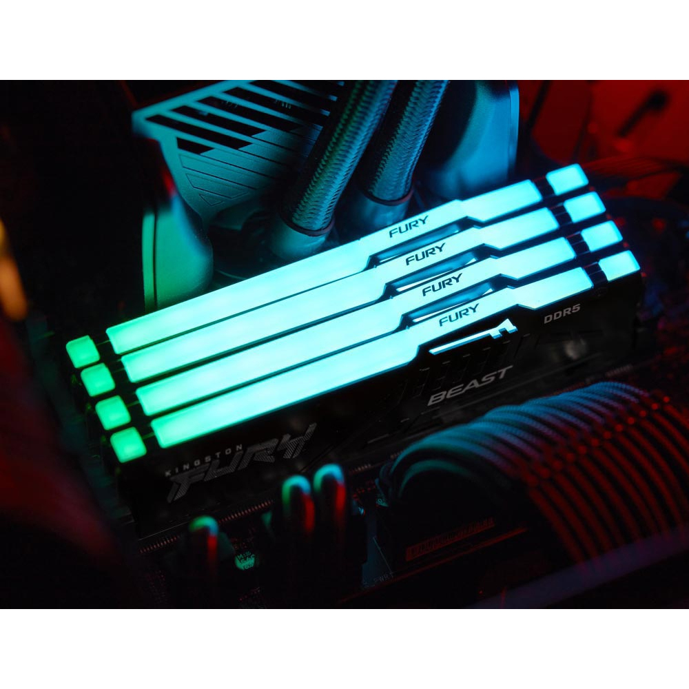 Kingston FURY Beast RGB DDR5 64GB RAM με 2x32GB Modules και Ταχύτητα 6000 για Desktop KF560C30BBEAK2-64 - Image 8