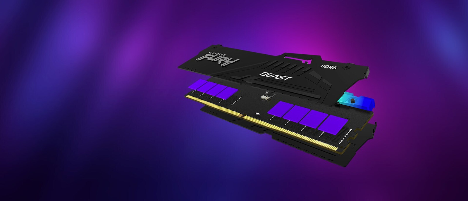 Kingston Fury Beast RGB DDR5 64GB RAM με 2x32GB Modules και Ταχύτητα 6000 για Desktop KF560C36BBEAK2-64 - Image 7