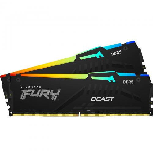 Kingston Fury Beast RGB DDR5 32GB RAM με 2x16GB Modules και Ταχύτητα 5200 για Desktop KF552C40BBAK2-32 - Image 10