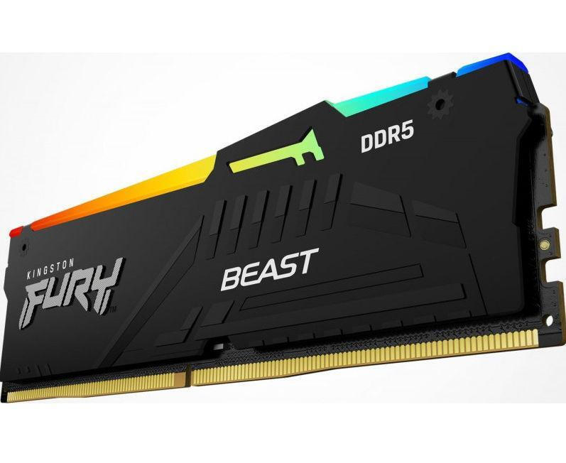 Kingston Fury Beast RGB DDR5 32GB RAM με 2x16GB Modules και Ταχύτητα 5200 για Desktop KF552C40BBAK2-32 - Image 4