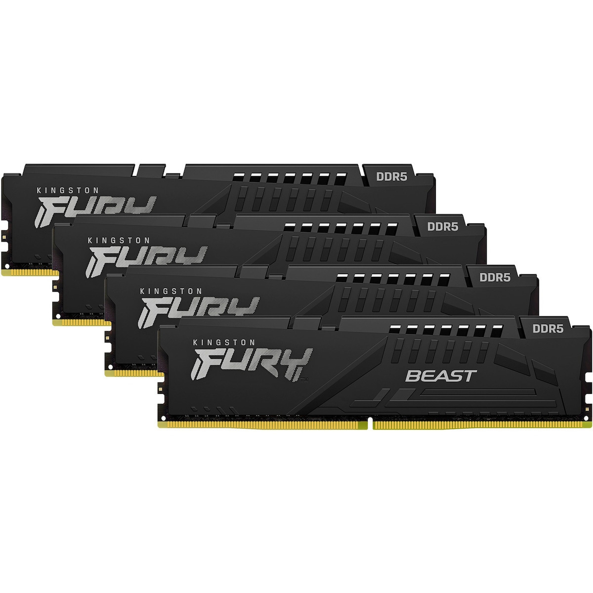 Kingston Fury Beast DDR5 128GB RAM με 4x32GB Modules και Ταχύτητα 5200 για Desktop KF552C40BBK4-128 - Image 4