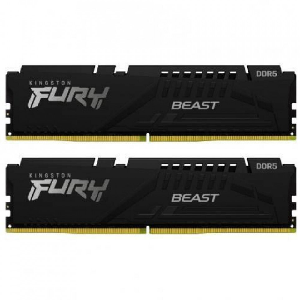 Kingston Fury Beast DDR5 16GB RAM με 2x8GB Modules και Ταχύτητα 5600 για Desktop KF556C40BBK2/16