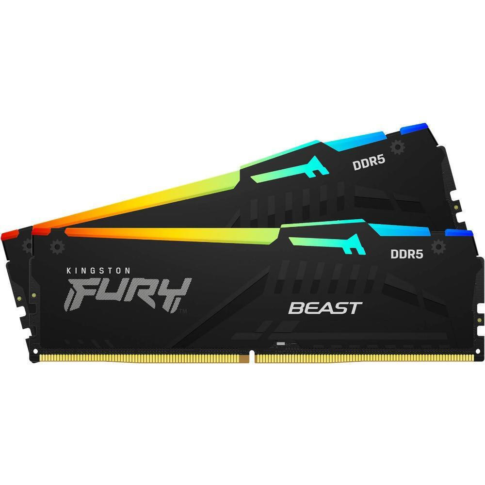 Kingston Fury Beast RGB DDR5 16GB RAM με 2x8GB Modules και Ταχύτητα 5200 για Desktop KF552C40BBAK2-16 - Image 4