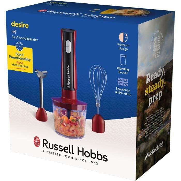 Russell Hobbs Desire 27140 Ραβδομπλέντερ με Ανοξείδωτη Ράβδο 500W Κόκκινο - Image 5
