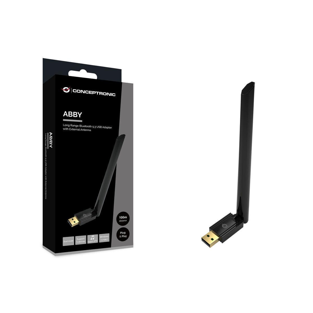 Conceptronic USB Bluetooth 5.3 Adapter με Εμβέλεια 100m (ABBY17B) - Image 4