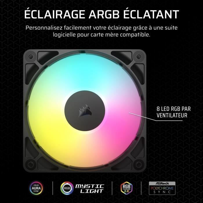 Corsair RS120 Case Fan με ARGB Φωτισμό και Σύνδεση 4-Pin PWM 3τμχ - Image 12