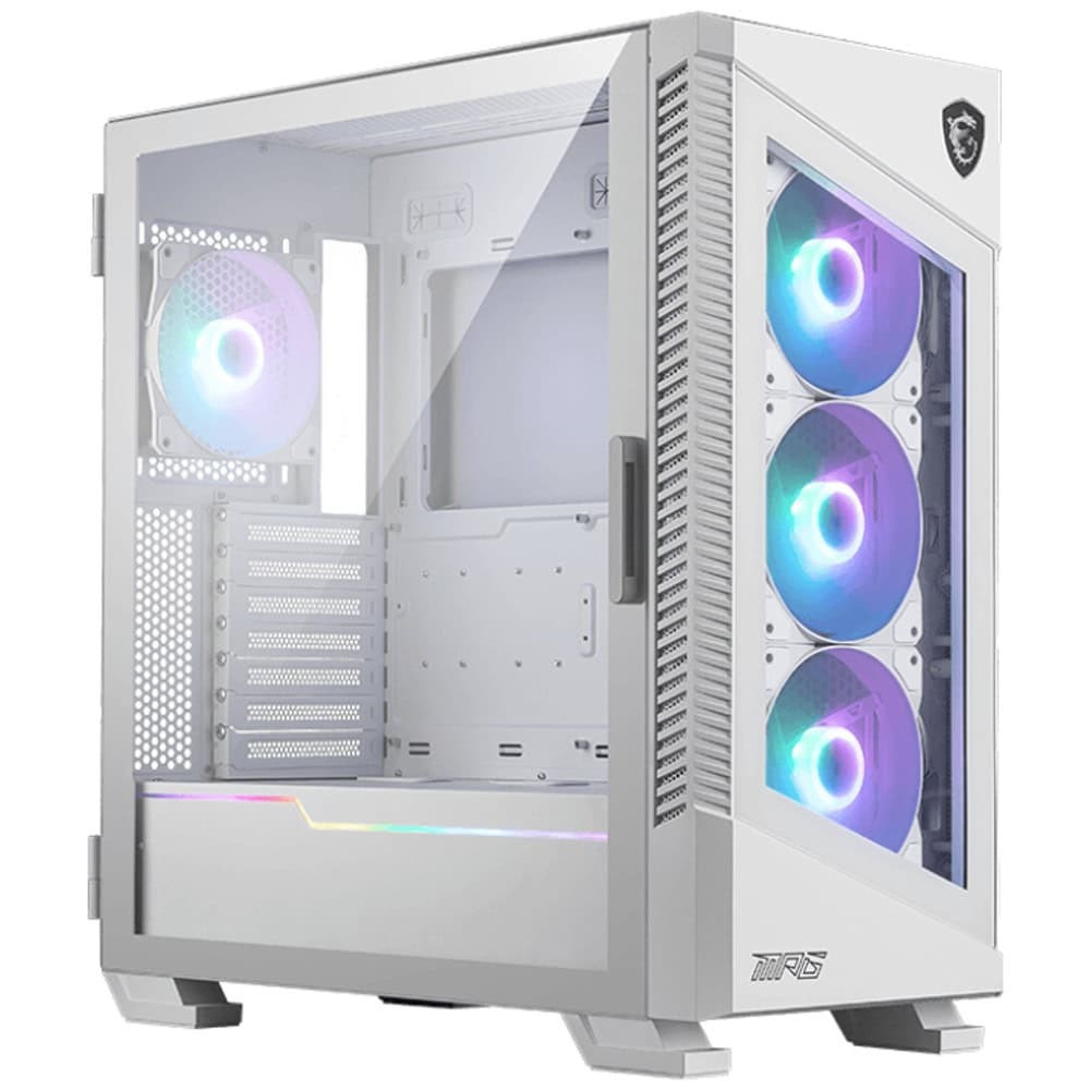 MSI MPG Velox 100R Gaming Midi Tower Κουτί Υπολογιστή με Πλαϊνό Παράθυρο Λευκό