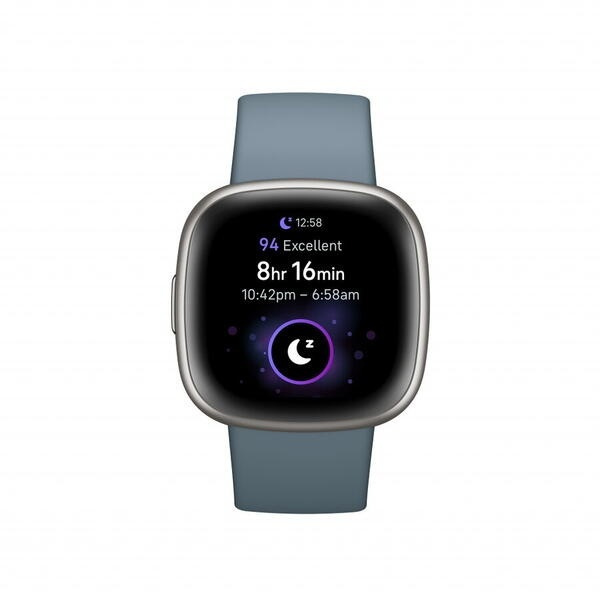 Fitbit Versa 4 Aluminium 41mm Αδιάβροχο Smartwatch με Παλμογράφο (Blue/Platinum) - Image 6