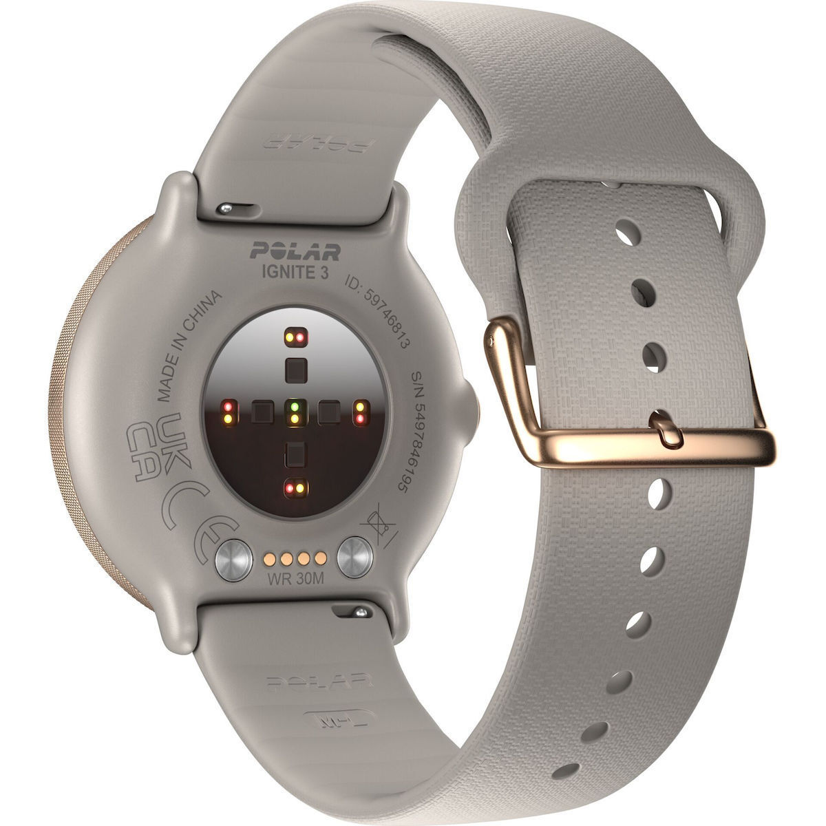 Polar Ignite 3 43mm Αδιάβροχο Smartwatch με Παλμογράφο (Greige Sand) - Image 9
