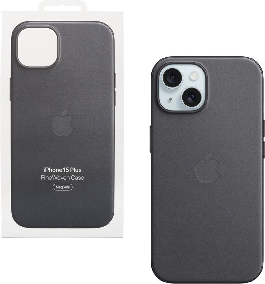 Apple Finewoven Back Cover Υφασμάτινο Μαύρο (iPhone 15 Plus) MT423ZM/A - Image 3