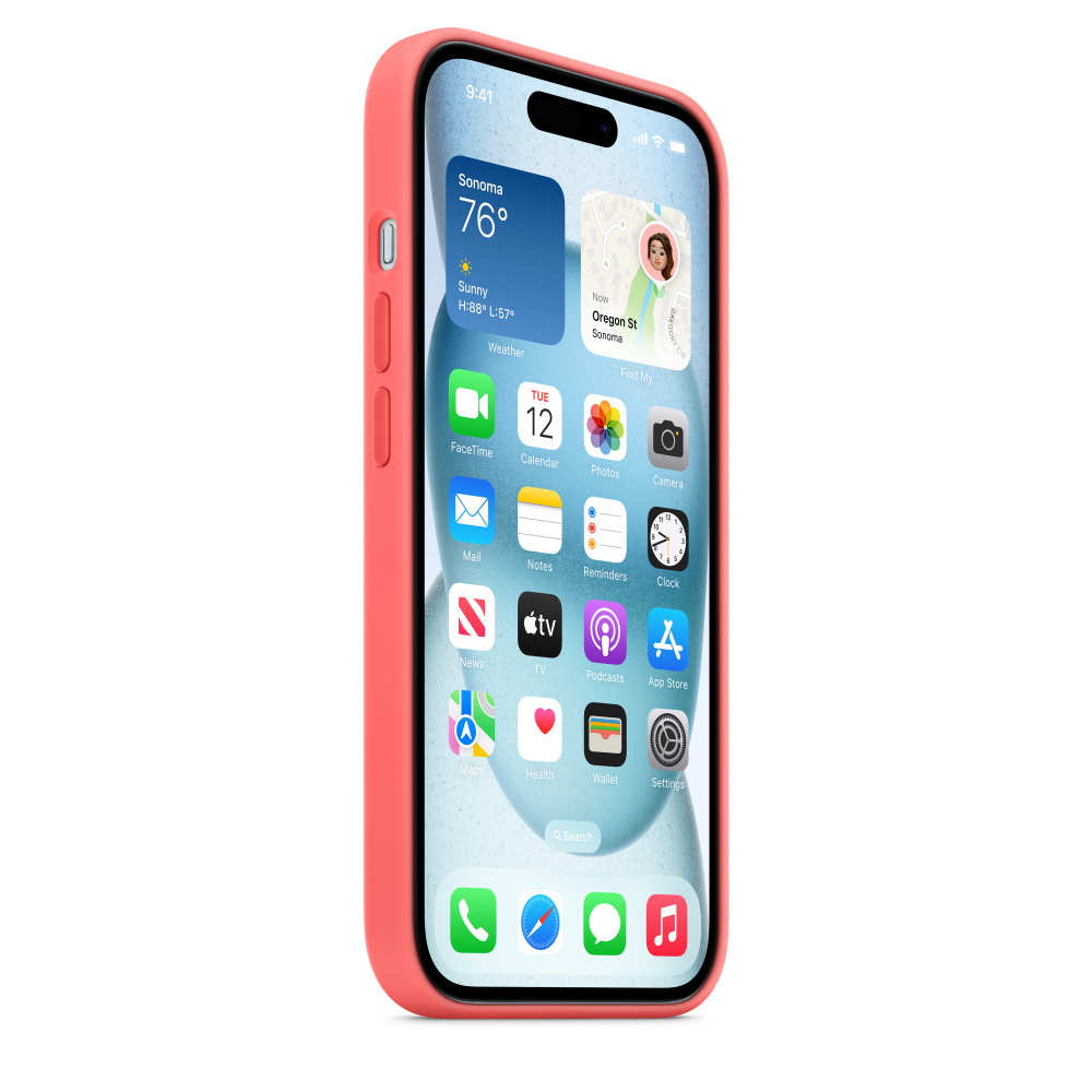 Apple Silicone Case with MagSafe Back Cover Σιλικόνης Guava (iPhone 15) MT0V3ZM/A - Image 4
