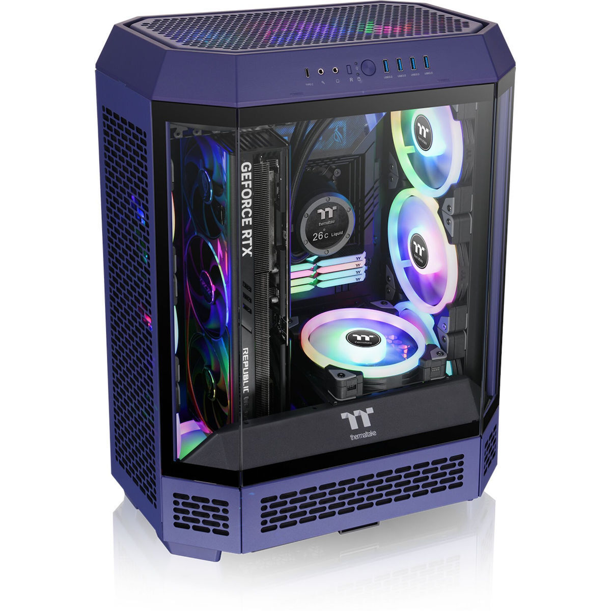 Thermaltake The Tower 600 Gaming Midi Tower Κουτί Υπολογιστή με Πλαϊνό Παράθυρο Future Dusk - Image 9