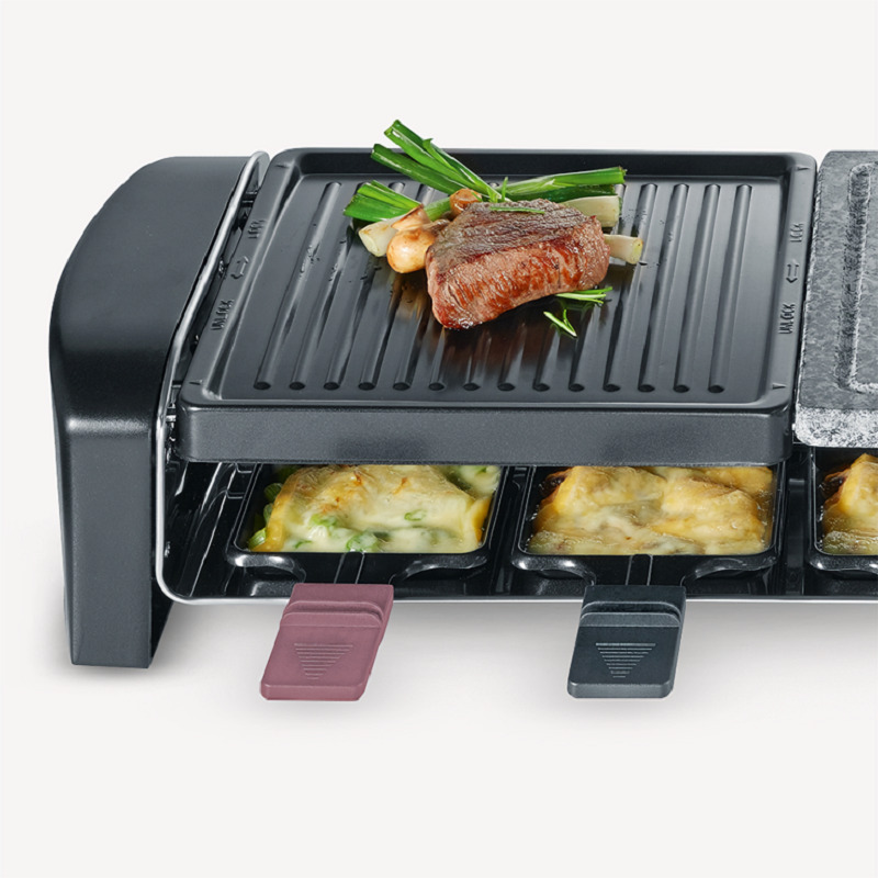 Severin RG9645 Επιτραπέζια Ηλεκτρική Ψησταριά Raclette Λείας και Αυλακωτής Πλάκας 1400W 42x21εκ. RG 9645 - Image 10