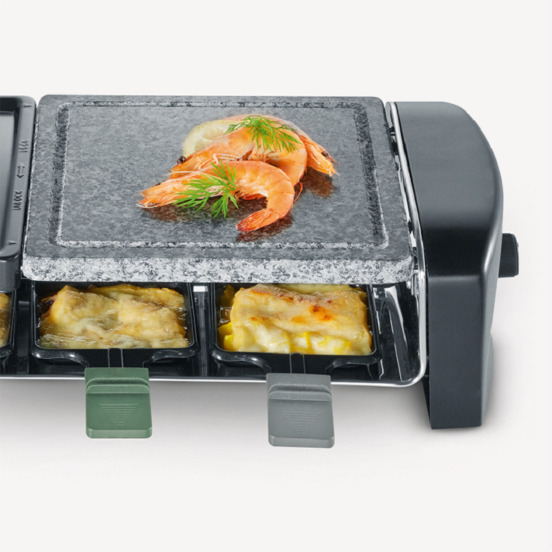 Severin RG9645 Επιτραπέζια Ηλεκτρική Ψησταριά Raclette Λείας και Αυλακωτής Πλάκας 1400W 42x21εκ. RG 9645 - Image 9