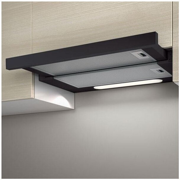 Elica Elite 14 Lux BL/A/50 Συρόμενος Απορροφητήρας 50cm Μαύρος - Image 3
