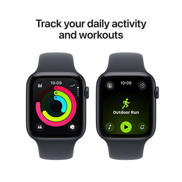 Apple Watch SE 3 Cellular Aluminium 40mm Αδιάβροχο με eSIM και Παλμογράφο (Midnight Aluminium Case with Midnight Sport Band - M/L) - Image 6