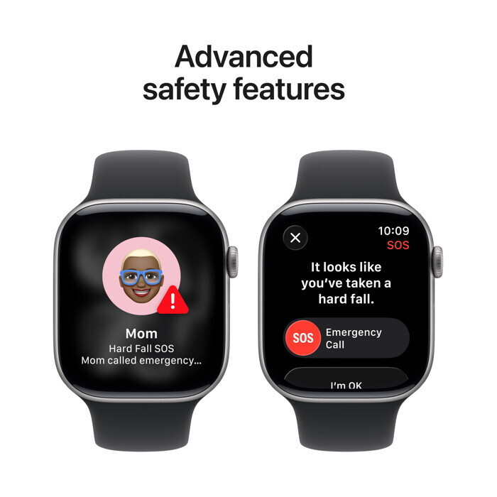 Apple Watch Series 11 Cellular Aluminium 46mm Αδιάβροχο με eSIM και Παλμογράφο (Space Grey Aluminium Case with Black Sport Band - S/M) - Image 4