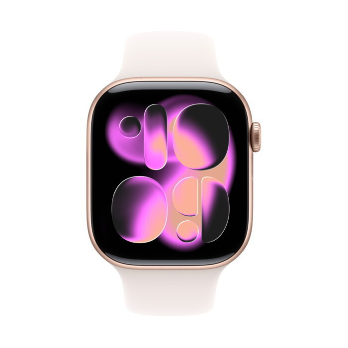 Apple Watch Series 11 Aluminium 42mm Αδιάβροχο με Παλμογράφο (Rose Gold Aluminium Case with Light Blush Sport Band - S/M) - Image 4
