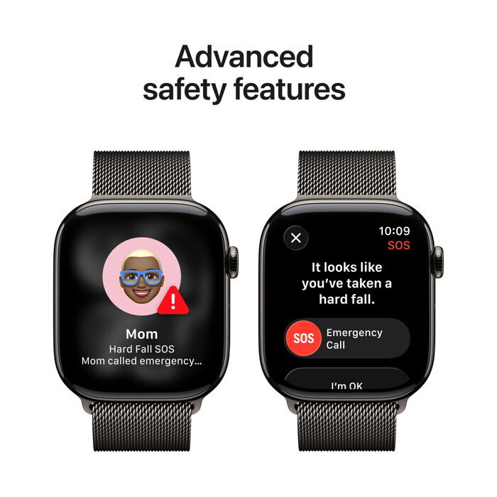 Apple Watch Series 11 Cellular Titanium 46mm Αδιάβροχο με eSIM και Παλμογράφο (Slate Titanium Case with Slate Milanese Loop - S/M) - Image 4