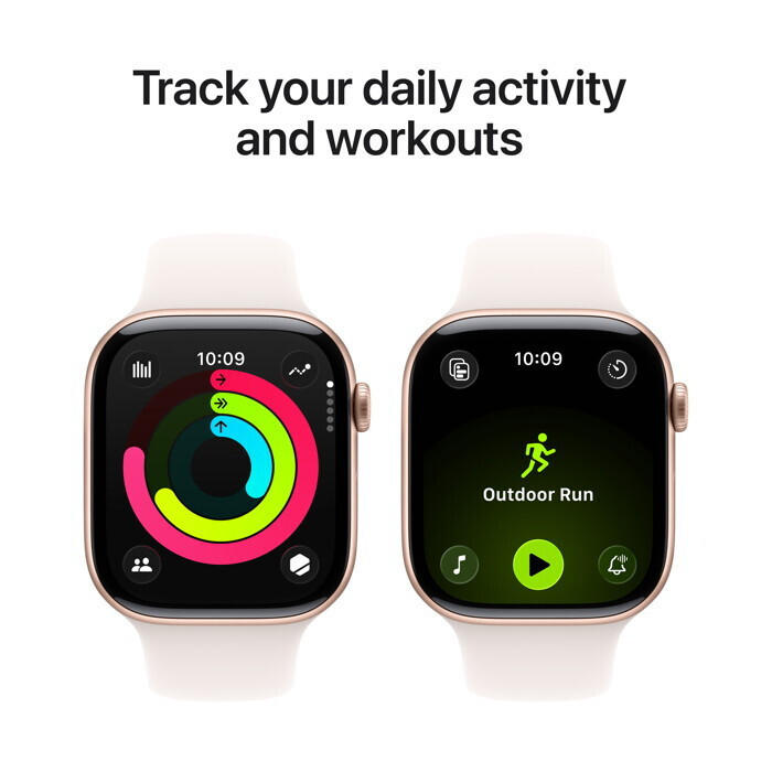 Apple Watch Series 11 Aluminium 42mm Αδιάβροχο με Παλμογράφο (Rose Gold Aluminium Case with Light Blush Sport Band - S/M) - Image 5