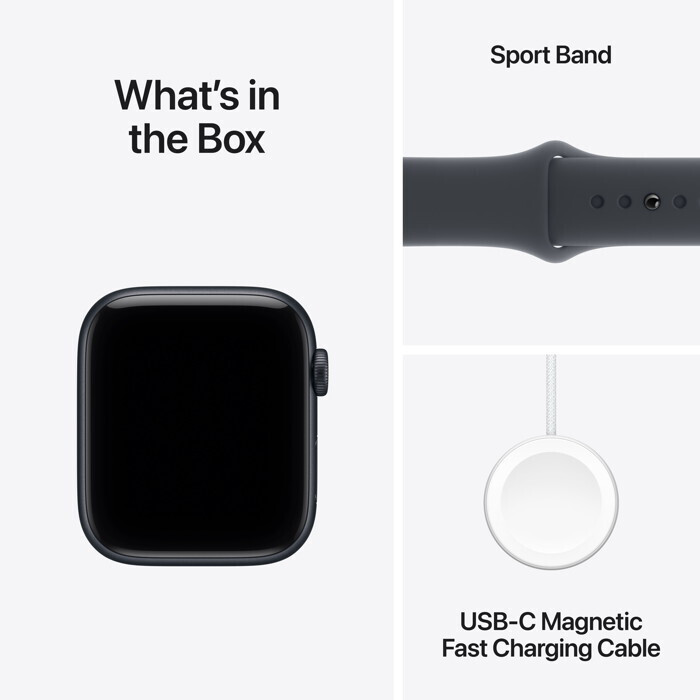Apple Watch SE 3 Cellular Aluminium 40mm Αδιάβροχο με eSIM και Παλμογράφο (Midnight Aluminium Case with Midnight Sport Band - S/M) - Image 6