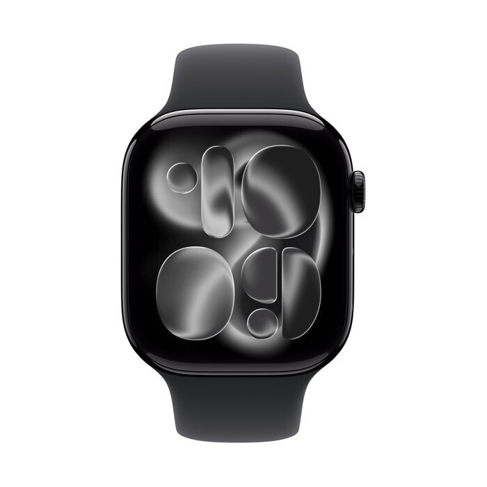 Apple Watch Series 11 Cellular Aluminium 42mm Αδιάβροχο με eSIM και Παλμογράφο (Jet Black Aluminium Case with Black Sport Band - S/M) - Image 3