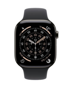 Alternative view of Apple Watch Series 11 Cellular Titanium 46mm Αδιάβροχο με eSIM και Παλμογράφο (Slate Titanium Case with Black Sport Band - S/M)