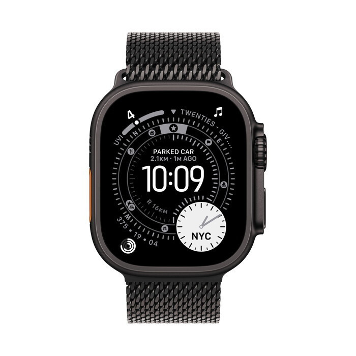 Apple Watch Ultra 3 Titanium 49mm Αδιάβροχο με eSIM και Παλμογράφο (Black Titanium Case with Black Titanium Milanese Loop - Small) - Image 5