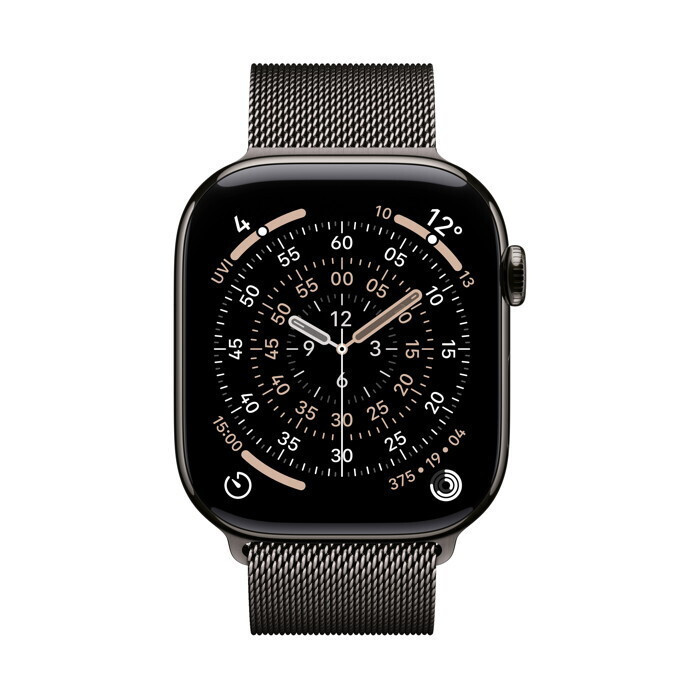 Apple Watch Series 11 Cellular Titanium 46mm Αδιάβροχο με eSIM και Παλμογράφο (Slate Titanium Case with Slate Milanese Loop - M/L) - Image 2