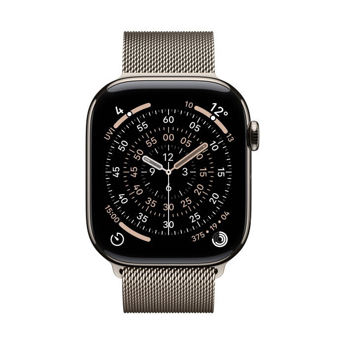 Apple Watch Series 11 Cellular Titanium 42mm Αδιάβροχο με eSIM και Παλμογράφο (Natural Titanium Case with Natural Milanese Loop) - Image 2