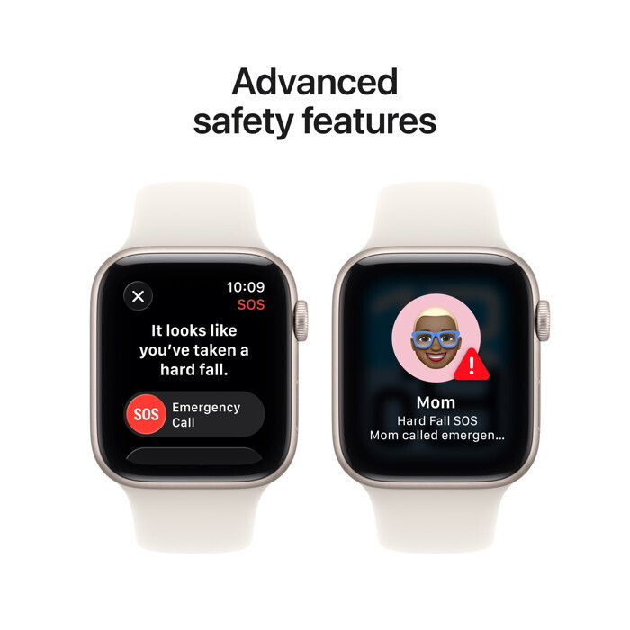 Apple Watch SE 3 Cellular Aluminium 44mm Αδιάβροχο με eSIM και Παλμογράφο (Starlight Aluminium Case with Starlight Sport Band - M/L) - Image 6
