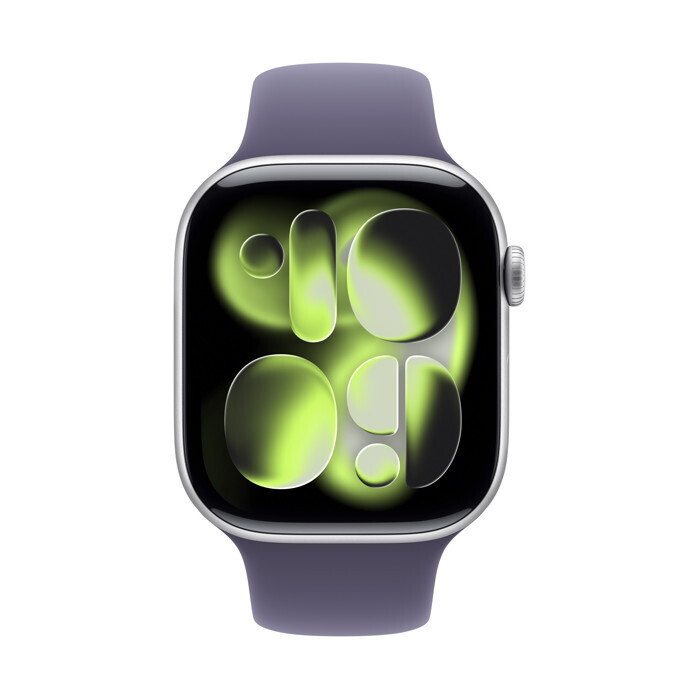 Apple Watch Series 11 Cellular Aluminium 46mm Αδιάβροχο με eSIM και Παλμογράφο (Silver Aluminium Case with Purple Fog Sport Band - S/M) - Image 4