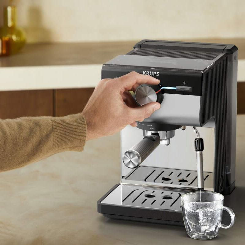 Krups Μηχανή Espresso 1140W Πίεσης 15bar Ασημί XP384E10 - Image 5