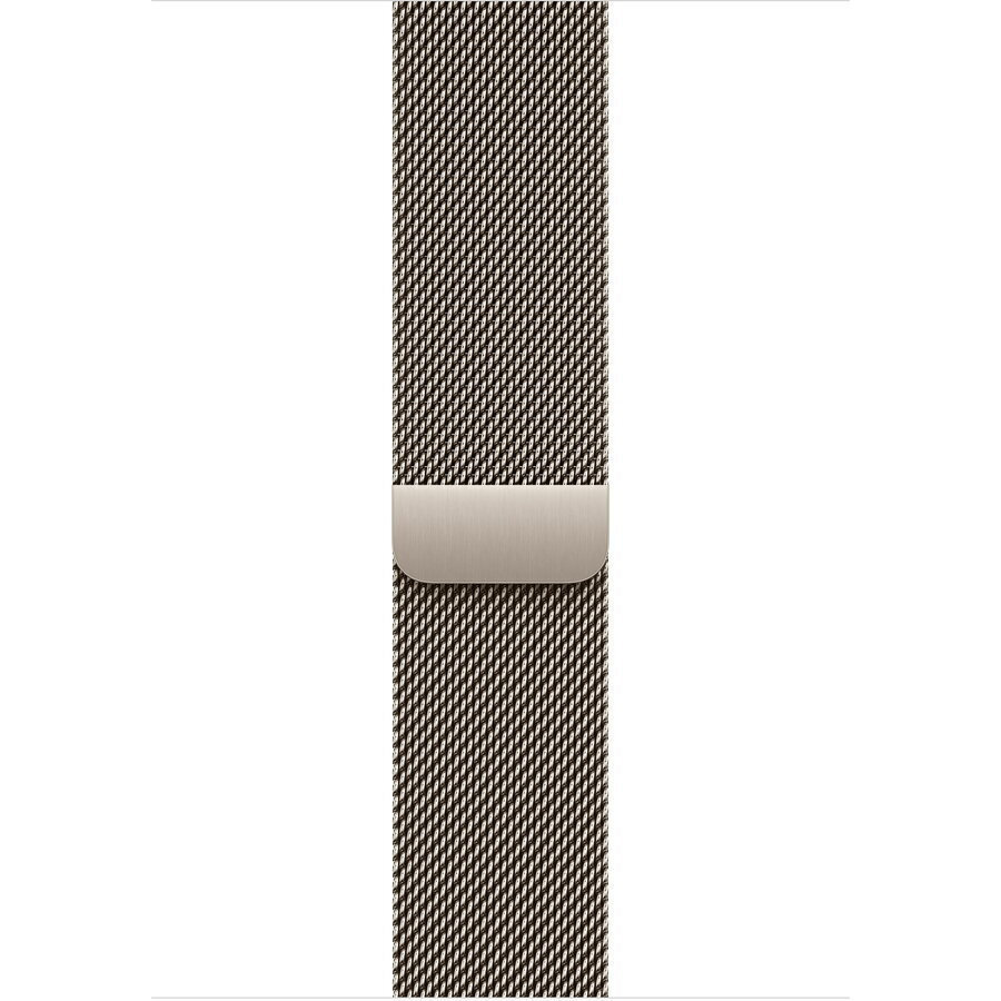 Apple Watch Series 10 Cellular Titanium 42mm Αδιάβροχο με eSIM και Παλμογράφο (Gold - Milanese Loop Natural) - Image 3