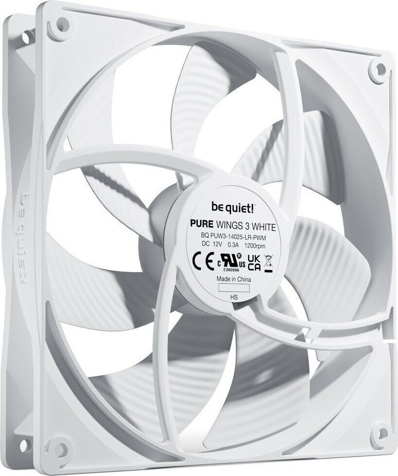 Be Quiet Pure Wings 3 Case Fan 140mm με Σύνδεση 4-Pin PWM Λευκό - Image 5