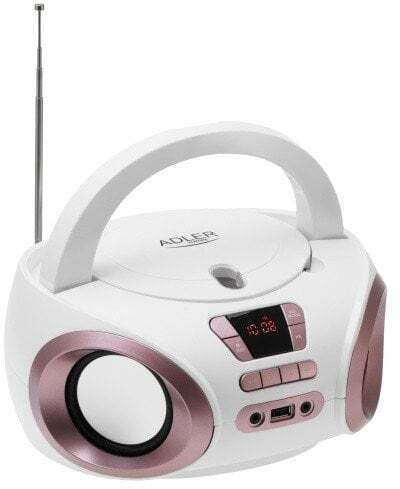 Adler Φορητό Ηχοσύστημα AD 1181 με Ραδιόφωνο / USB / CD σε Λευκό Χρώμα