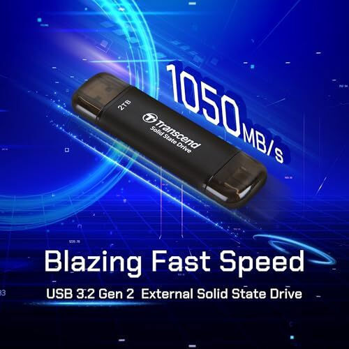Transcend ESD310C 512GB USB 3.2 SSD Stick με σύνδεση USB-C & USB-A Μαύρο - Image 5
