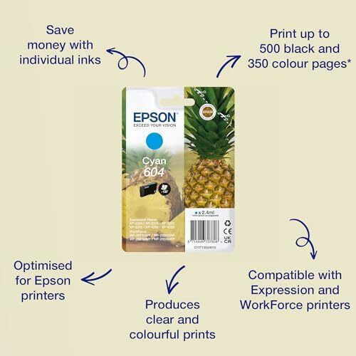 Epson 604 Γνήσιο Μελάνι Εκτυπωτή InkJet Κυανό (C13T10G24010) - Image 3